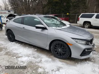 2020 Honda Civic Si Coupe with VIN 2HGFC3A51LH754314, listed as a Copart auction lot 45032845 with 62,815 mi miles and Salvage Title. Bid and sale history available at carsss.com. Image 4.