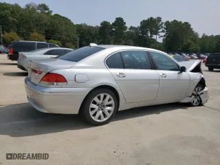 2004 BMW 7 Series 745Li with VIN WBAGN63444DS47664, listed as a Copart auction lot 71046044 with 144,598 mi miles and Salvage Title. Bid and sale history available at carsss.com. Image 3.