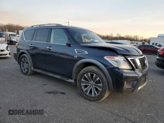 2018 Nissan Armada SV with VIN JN8AY2NC2J9558221, listed as a Copart auction lot 85910294 with 95,434 mi miles and Salvage Title. Bid and sale history available at carsss.com. Image 4.