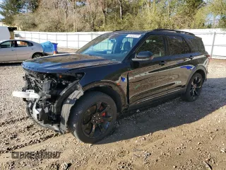 2023 Ford Explorer ST with VIN 1FM5K8GC6PGC39659, listed as a Copart auction lot 46450355 with 28,402 mi miles and Salvage Title. Bid and sale history available at carsss.com. Image 1.