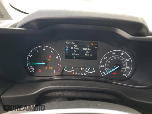2022 Ford Transit Connect XLT with VIN NM0GS9F28N1543603, listed as a Copart auction lot 61275774 with 19,014 mi miles and Salvage title. Bid and sale history available at DreamBid. Image 9.