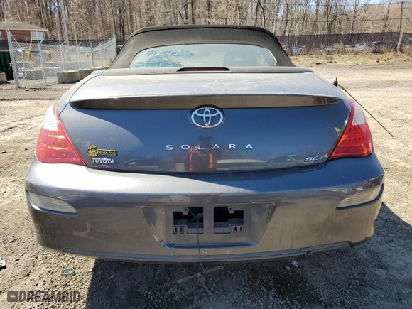 2007 Toyota Camry Solara SE with VIN 4T1FA38P87U129855, listed as a Copart auction lot 50000295 with 0 mi miles and Salvage Title. Bid and sale history available at carsss.com. Image 6.