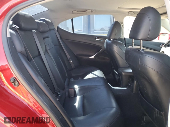 2008 Lexus IS 350 with VIN JTHBE262685018336, listed as a Copart auction lot 52635385 with 144,233 mi miles and Salvage title. Bid and sale history available at DreamBid. Image 10.