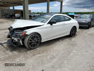 2021 Mercedes-Benz C 300 z VIN W1KWJ8DB2MG095181, wystawiony jako Copart lot #62876523 z przebiegiem 13 463 mil mil oraz Szkoda całkowita • Salvage title. Historia ofert i sprzedaży dostępna na DreamBid. Obrazek 1.