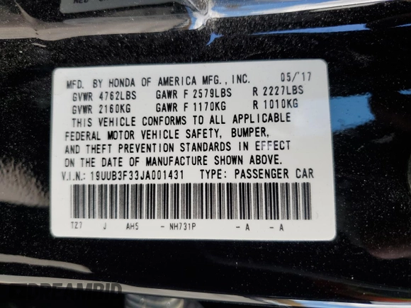 2018 Acura TLX with VIN 19UUB3F33JA001431, listed as a Copart auction lot 77879474 with 80,149 mi miles and Clean Title. Bid and sale history available at carsss.com. Image 12.