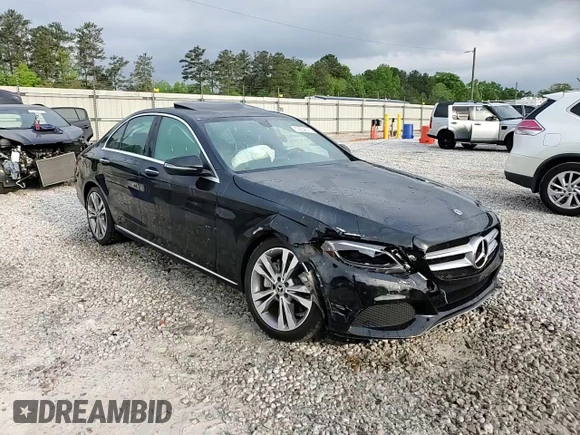 2018 Mercedes-Benz C 300 with VIN 55SWF4JB6JU251221, listed as a Copart auction lot 53234015 with 47,257 mi miles and Salvage title. Bid and sale history available at DreamBid. Image 13.