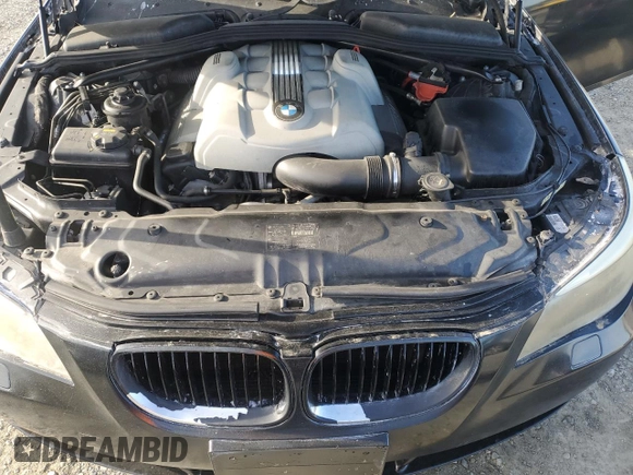 2005 BMW 5 Series 545i with VIN WBANB33565CN65980, listed as a Copart auction lot 52961975 with 143,772 mi miles and Salvage Title. Bid and sale history available at carsss.com. Image 11.