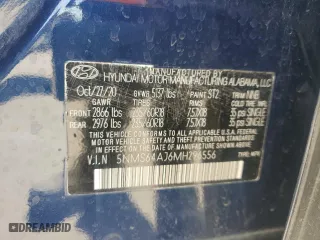 2021 Hyundai Santa Fe SEL with VIN 5NMS64AJ6MH296556, listed as a Copart auction lot 52815745 with 68,420 mi miles and Salvage Title. Bid and sale history available at carsss.com. Image 15.