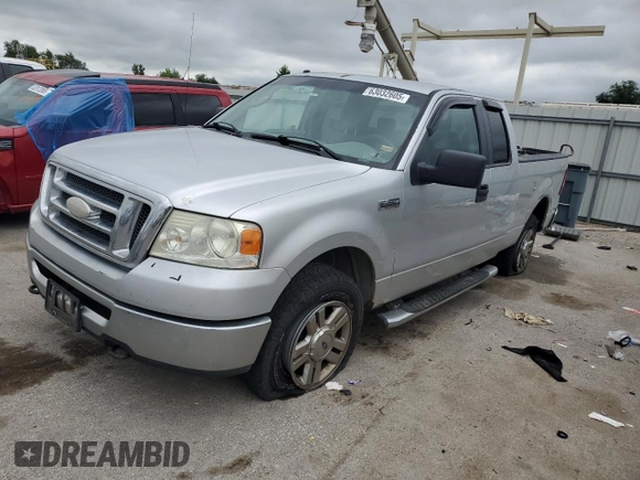 2007 Ford F-150 XLT with VIN 1FTPX14V57FA78156, listed as a Copart auction lot 63032605 with 243,814 mi miles and Salvage title. Bid and sale history available at DreamBid. Image 1.