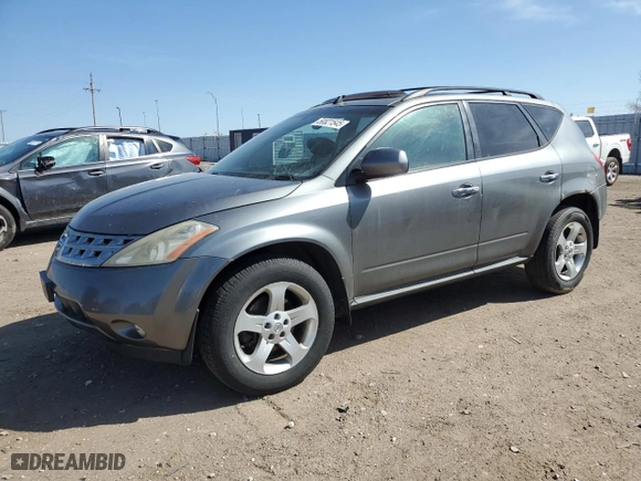 2005 Nissan Murano SL with VIN JN8AZ08W75W439014, listed as a Copart auction lot 50821545 with 184,992 mi miles and Salvage Title. Bid and sale history available at carsss.com. Image 1.