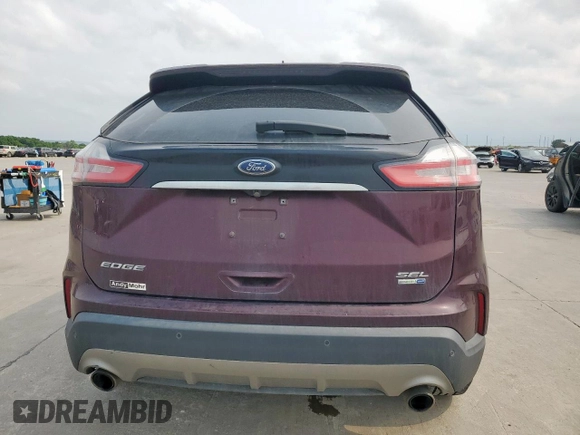 2019 Ford Edge SEL with VIN 2FMPK4J90KBB68182, listed as a Copart auction lot 57158435 with 71,598 mi miles and Salvage title. Bid and sale history available at DreamBid. Image 6.