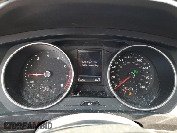 2021 Volkswagen Tiguan SE with VIN 3VV3B7AX6MM078802, listed as a Copart auction lot 61371795 with 69,967 mi miles and Salvage title. Bid and sale history available at DreamBid. Image 9.