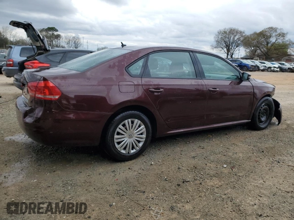 2014 Volkswagen Passat S with VIN 1VWAP7A30EC001976, listed as a Copart auction lot 49905115 with 156,022 mi miles and Salvage title. Bid and sale history available at DreamBid. Image 3.