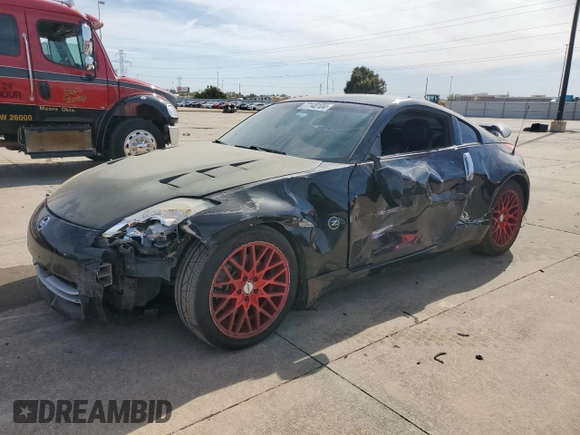 2007 Nissan 350Z with VIN JN1BZ34D97M504887, listed as a Copart auction lot 77140104 with 115,128 mi miles and Salvage Title. Bid and sale history available at DreamBid. Image 1.