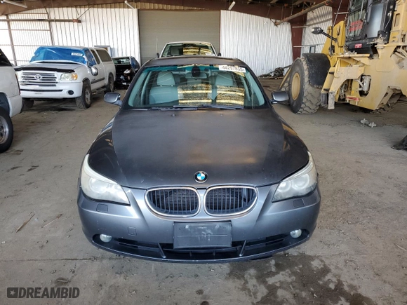 2006 BMW 5 Series 525i with VIN WBANE53556CK80479, listed as a Copart auction lot 44297855 with 168,966 mi miles and Salvage Title. Bid and sale history available at carsss.com. Image 5.