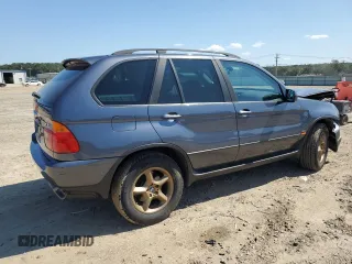 2002 BMW X5 3.0i with VIN 5UXFA53502LV72861, listed as a Copart auction lot 72165804 with 184,596 mi miles and Salvage Title. Bid and sale history available at carsss.com. Image 3.