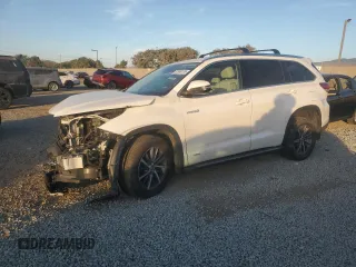 2018 Toyota Highlander Hybrid XLE with VIN 5TDJGRFH8JS042982, listed as a Copart auction lot 87999105 with 73,401 mi miles and Salvage title. Bid and sale history available at DreamBid. Image 1.