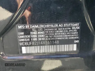 2004 Mercedes-Benz E-Class 3.2L with VIN WDBUF82J14X161148, listed as a Copart auction lot 49736185 with 170,026 mi miles and Salvage Title. Bid and sale history available at carsss.com. Image 15.