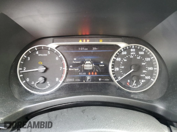 2020 Nissan Sentra SV with VIN 3N1AB8CVXLY210963, listed as a Copart auction lot 52528685 with 69,403 mi miles and Salvage Title. Bid and sale history available at DreamBid. Image 9.