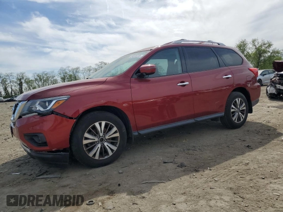 2017 Nissan Pathfinder SL with VIN 5N1DR2MN6HC657755, listed as a Copart auction lot 53491615 with 83,065 mi miles and Clean title. Bid and sale history available at DreamBid. Image 1.