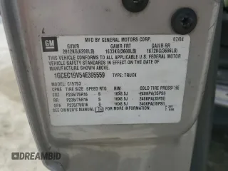 2004 Chevrolet Silverado 1500 Work Truck with VIN 1GCEC19V54E395559, listed as a Copart auction lot 48178315 with 0 mi miles and Salvage Title. Bid and sale history available at carsss.com. Image 12.