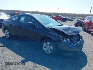 2013 Honda Civic Cpe LX with VIN 2HGFG3B5XDH524047, listed as a IAAI auction lot 41934699 with 75,838 mi miles. Bid and sale history available at carsss.com. Image 1.