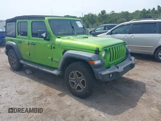 2018 Jeep Wrangler Unlimited Sport S z VIN 1C4HJXDN5JW245518, wystawiony jako IAAI lot #42384767 z przebiegiem Nie podano mil oraz . Historia ofert i sprzedaży dostępna na DreamBid. Obrazek 1.
