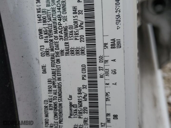 2013 Ford Fiesta SE with VIN 3FADP4BJ4DM203802, listed as a Copart auction lot 51148725 with 74,491 mi miles and Salvage Title. Bid and sale history available at carsss.com. Image 12.