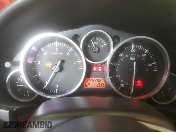 2006 Mazda MX-5 Miata Grand Touring with VIN JM1NC25F760121395, listed as a Copart auction lot 59712275 with 45,498 mi miles and Salvage title. Bid and sale history available at DreamBid. Image 9.