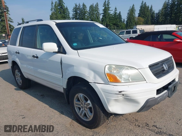 2005 Honda Pilot EX-L z VIN 2HKYF18515H524324, wystawiony jako IAAI lot #42572377 z przebiegiem 248 899 mil mil oraz . Historia ofert i sprzedaży dostępna na DreamBid. Obrazek 1.