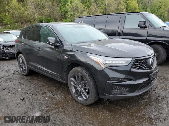 2021 Acura RDX w/A-Spec Package with VIN 5J8TC2H61ML008672, listed as a Copart auction lot 47183693 with 0 mi miles. Bid and sale history available at carsss.com. Image 4.