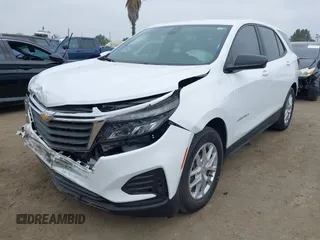 2023 Chevrolet Equinox LS with VIN 3GNAXHEG6PL202897, listed as a IAAI auction lot 42433147 with 14,973 mi miles and . Bid and sale history available at DreamBid. Image 2.