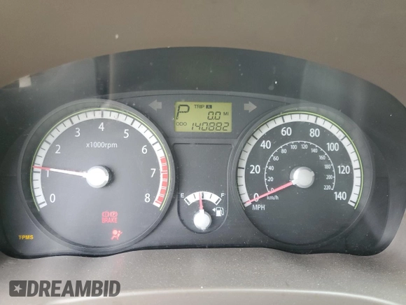 2009 Kia Rio LX with VIN KNADE223496549097, listed as a Copart auction lot 54375975 with 140,882 mi miles and Salvage Title. Bid and sale history available at DreamBid. Image 9.