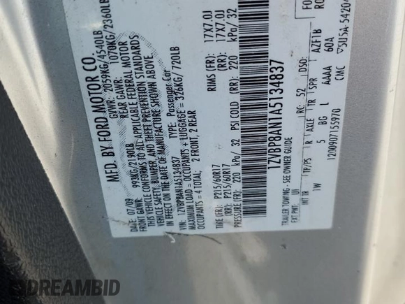 2010 Ford Mustang V6 with VIN 1ZVBP8AN1A5134837, listed as a Copart auction lot 63277735 with 196,203 mi miles and Clean title. Bid and sale history available at DreamBid. Image 12.