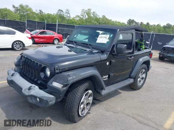 2018 Jeep Wrangler Sport S with VIN 1C4GJXAN8JW290064, listed as a IAAI auction lot 42012484 with 93,838 mi miles and . Bid and sale history available at DreamBid. Image 2.