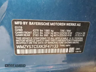 2019 MINI Countryman Cooper z VIN WMZYS7C5XK3F47133, wystawiony jako Copart lot #49165865 z przebiegiem 66 132 mil mil oraz Szkoda całkowita • Salvage title. Historia ofert i sprzedaży dostępna na DreamBid. Obrazek 12.