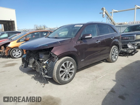 2015 Kia Sorento SX with VIN 5XYKWDA70FG624491, listed as a Copart auction lot 46613925 with 109,720 mi miles and Salvage Title. Bid and sale history available at carsss.com. Image 1.