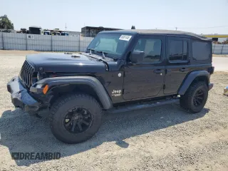 2020 Jeep Wrangler Unlimited Sport S with VIN 1C4HJXDN7LW223393, listed as a Copart auction lot 60061445 with 83,274 mi miles and Salvage title. Bid and sale history available at DreamBid. Image 1.