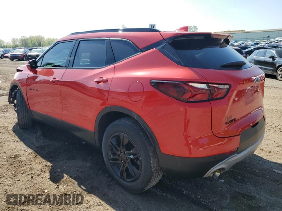 2021 Chevrolet Blazer LT z VIN 3GNKBCR4XMS534316, wystawiony jako Copart lot #57026325 z przebiegiem 37 667 mil mil oraz Nie do naprawy • Non repairable. Historia ofert i sprzedaży dostępna na DreamBid. Obrazek 2.
