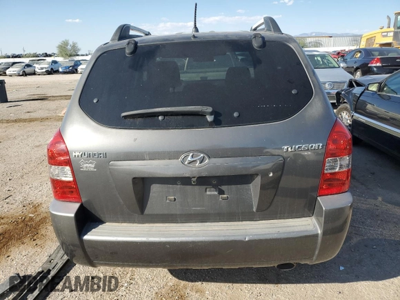 2007 Hyundai Tucson GLS with VIN KM8JM12B47U586150, listed as a Copart auction lot 75758794 with 203,714 mi miles and Clean Title. Bid and sale history available at carsss.com. Image 6.