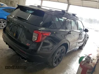 2023 Ford Explorer ST with VIN 1FM5K8GC8PGC22488, listed as a Copart auction lot 43020615 with 17,442 mi miles and Salvage Title. Bid and sale history available at carsss.com. Image 3.