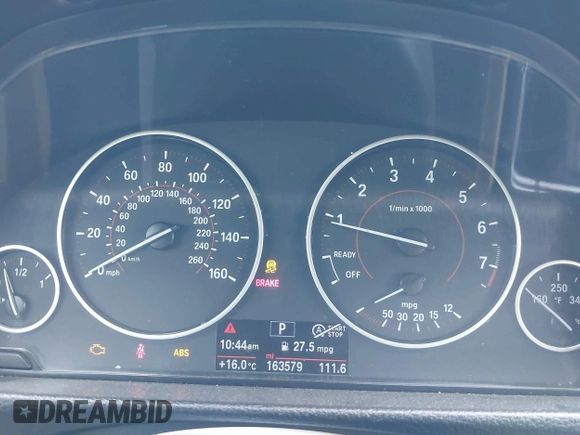 2016 BMW 3 Series 328i with VIN WBA8E9C58GK645880, listed as a IAAI auction lot 41601272 with 163,579 mi miles and . Bid and sale history available at DreamBid. Image 7.