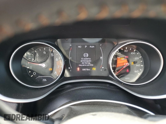 2019 Jeep Compass Latitude z VIN 3C4NJDBB4KT704264, wystawiony jako Copart lot #56062825 z przebiegiem 59 078 mil mil oraz Szkoda całkowita • Salvage title. Historia ofert i sprzedaży dostępna na DreamBid. Obrazek 9.