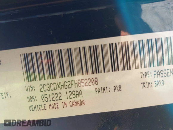 2015 Dodge Charger SXT with VIN 2C3CDXHG2FH852208, listed as a IAAI auction lot 42120021 with 156,486 mi miles and . Bid and sale history available at DreamBid. Image 9.