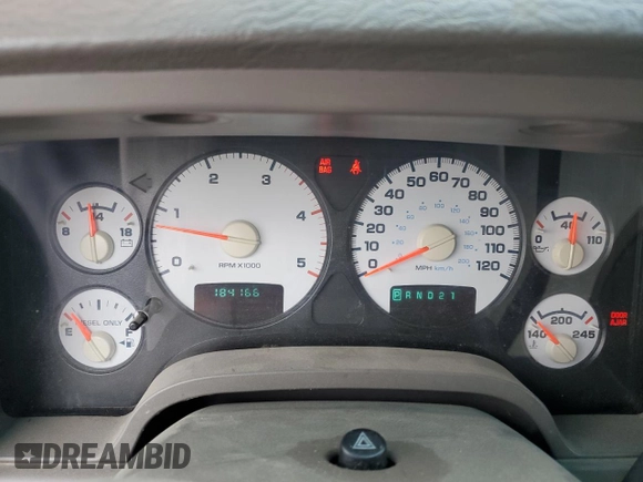 2004 Dodge 2500 SLT z VIN 3D7KU28C44G137957, wystawiony jako Copart lot #57689175 z przebiegiem 184 166 mil mil oraz Szkoda całkowita • Salvage title. Historia ofert i sprzedaży dostępna na DreamBid. Obrazek 9.