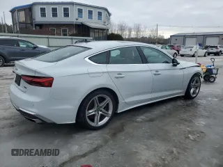 2021 Audi A5 Sportback S line Premium with VIN WAUDACF54MA005542, listed as a Copart auction lot 45805415 with 47,088 mi miles and Salvage Title. Bid and sale history available at carsss.com. Image 3.