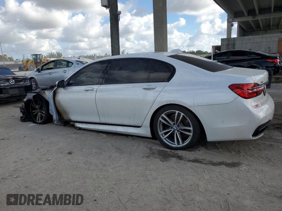2016 BMW 7 Series 750i xDrive with VIN WBA7F2C59GG415722, listed as a Copart auction lot 75942273 with 0 mi miles. Bid and sale history available at carsss.com. Image 2.