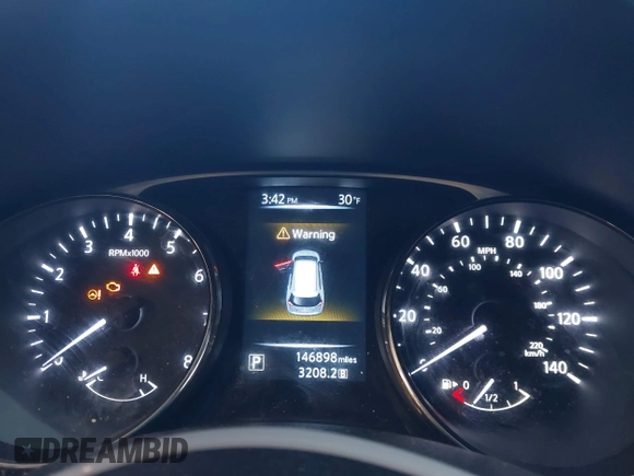 2016 Nissan Rogue SV with VIN KNMAT2MVXGP724616, listed as a IAAI auction lot 41561439 with 146,898 mi miles. Bid and sale history available at carsss.com. Image 7.