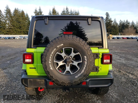 2021 Jeep Wrangler Unlimited Rubicon with VIN 1C4JJXFM2MW838926, listed as a Copart auction lot 42137645 with 75,998 mi miles and Salvage Title. Bid and sale history available at carsss.com. Image 6.