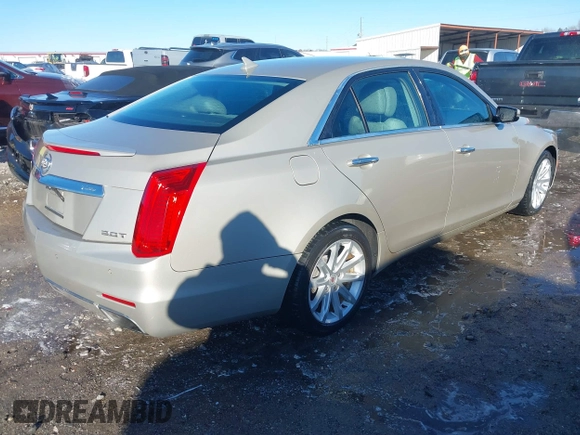 2014 Cadillac CTS Sedan RWD with VIN 1G6AP5SX8E0184038, listed as a IAAI auction lot 41235258 with 107,420 mi miles. Bid and sale history available at carsss.com. Image 4.